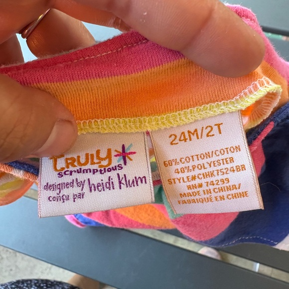 Girls stripe colorful romper - Picture 3 of 3